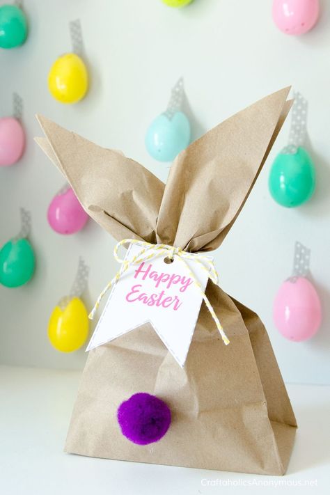 Creative Easter Baskets, Easter Basket Crafts, Easter Gift Bags, Easter Favors, Easter Bunny Gifts, Easter Gift Tag, Easter Bags, Free Printable Gifts, Free Printable Gift Tags