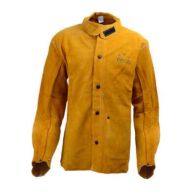 (eBay) Cowhide Leather Welders Jacket Protective Clothing welding Mig/Tig 102-107cm Welding Clothes, Welding Apron, Welding Jackets, Safety Clothing, Workplace Safety, Occupational Health And Safety, Protective Clothing, Flame Retardant, Cow Leather