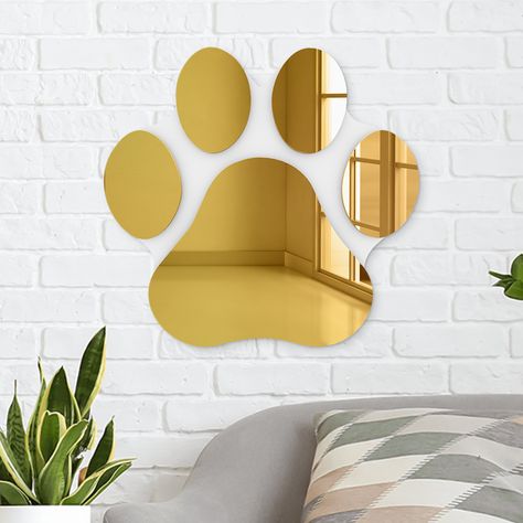 Paw Print Decorative Wall Mirror | Animal-Themed Acrylic Wall Hanging | Fun Wall Decor for Nursery, Playroom, or Kid’s Room 🐾 SAFARI DECOR - Mirrored paw print wall hanging that’s perfect for the animal-obsessed little ones you have at home. Kids who love picture books about zoos, animals, safaris, farms, or jungles, will adore this fun animal-inspired acrylic colored wall mirror. Place the paw print as a single statement piece or mix and match with other artwork for a colorful vibe. Can be sty Pet Wallpaper, Grooming Room, Hospital Decor, Wall Decor For Nursery, Fun Wall Decor, Vet Hospital, Autumn Cat, Safari Decor, Decor For Nursery