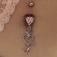 Cute Belly Rings, Bellybutton Piercings, Belly Button Piercing Jewelry, Belly Piercing Jewelry, Belly Piercing Ring, Cool Piercings, Belly Button Jewelry, Cute Piercings, Y2k Pink