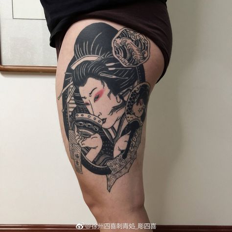 Onna Musha Tattoo, Traditional Japanese Samurai Tattoo, Cool Tattoo Drawings, Fu Dog, Japanese Tattoos, Tattoo Clothing, Asian Tattoos, Samurai Tattoo, Japan Tattoo