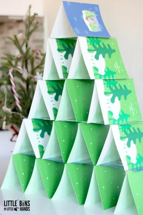 Christmas card tree building activity for kids Christmas Stem Challenge, Christmas Card Tree, Tree Building, Christmas Stem, Engineering Activities, Engineering Challenge, Stem Challenge, Tall Tales, Stem Challenges