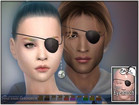 Every decent sim should have a left eye patch, I'll tell you that ;) • Glasses Category • 10 swatches • All genders • Teen to Elder • Base game compatible • New mesh made by me (included with download) #sims4cc #eyepatch Melinda Gordon, Sims 4 Cc Eyes, Sims Medieval, Sims 4 Cas Mods, Ghost Whisperer, Left Eye, Eye Patch, Sims 4 Cas, Natural Eyes