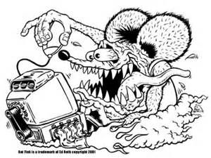 Rat Fink Coloring Pages Coloring Pages Rat Fink Tattoo, Easy Halloween Drawings, Ed Roth Art, Cartoon Rat, Rat Fink, Spooky Tattoos, Vintage Flash, Cars Coloring Pages, Free Adult Coloring Pages