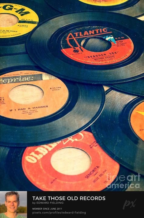 Does anyone want these anymore? Old Records, 45 Records, Fine Artwork, Vintage Records, Vintage Vinyl Records, Epic Art, Acrylic Wall Art, Fine Arts Posters, Framed Canvas Wall Art