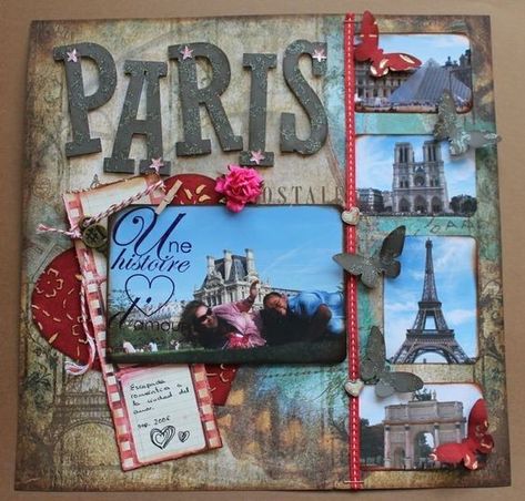 Paris Scrapbook Layouts Ideas, Scrapbook Paris Ideas, Europe Scrapbook Layouts, Paris Scrapbook Layouts, Paris Scrapbook Ideas, Travel Scrapbook Layouts, Europe Scrapbook, France Scrapbook, Europe Pictures