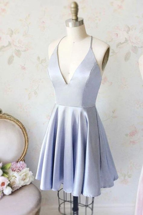 Simple Lavender Short Homecoming Dresses, Cheap V Neck Ruched Graduation Dress N1839 – Simibridaldresses Simple Homecoming Dresses, Prom Dresses Simple, Mini Prom Dresses, Evening Mini Dresses, Cheap Homecoming Dresses, Short Homecoming Dresses, Blue Homecoming Dresses, Short Homecoming Dress, Short Prom Dress