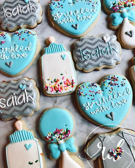 Sprinkled With Love, Sprinkle Shower, Sprinkle Party, Sprinkle Baby Shower, Shower Cookies, Sprinkle Cookies, Love Baby, Baby Shower Cookies, Baby Sprinkle