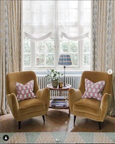 Living Room Bay Window Ideas – Forbes Home Bay Window Armchair, Bay Window With Radiator Ideas, Small Living Room With Bay Window Layout, Tall Bay Window, Small Bay Window Ideas Living Room, Living Room Bay Window Ideas, Bay Window Living Room Layout, Cottage Color Scheme, Bay Window Design