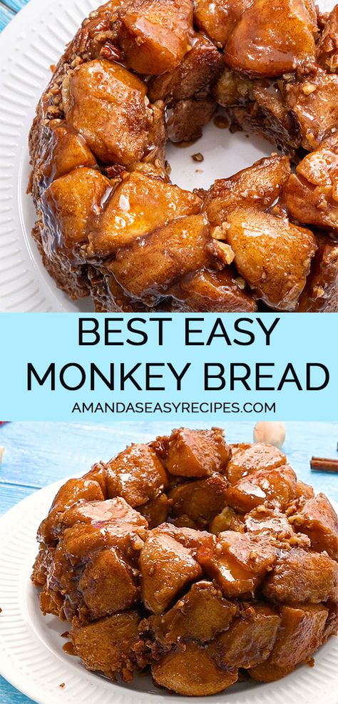 Monkey bread is such an easy recipe.  It Microwave Monkey Bread, Best Monkey Bread Recipe, The Best Monkey Bread Recipe, Pillsbury Monkey Bread, The Best Monkey Bread, Best Monkey Bread, Gooey Monkey Bread, Biscuit Monkey Bread, Monkey Bread Recipe Easy