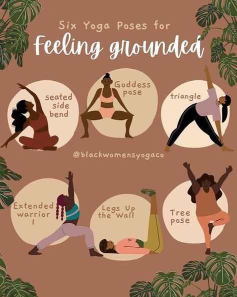 Meditation For Black Women, Instagram Yoga Poses, Yoga Poses Black Women, Grounding Poses Yoga, Grounding Yoga Flow, Grounding Yoga Poses, Yoga Content Ideas, Yoga Black Women, Witchy Yoga