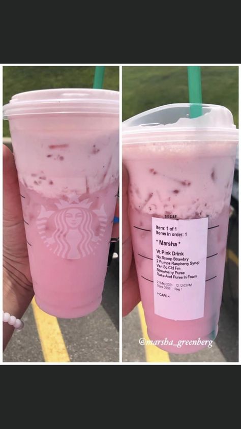 Cherry Blossom Starbucks Drink, Pink Starbucks Drink, Starbucks Drink Menu, Pink Drink Recipes, Starbucks Hacks, Starbucks Secret Menu Recipes, Cold Starbucks Drinks, Starbucks Orders, Starbucks Drinks Diy