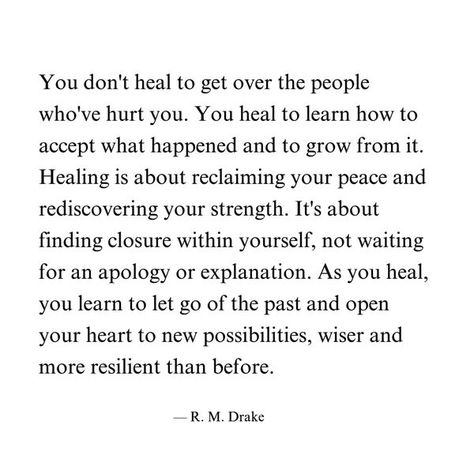 R.M. Drake Rm Drake, Drake Quotes, Best Selling Author, Learning To Let Go, Healing Journey, Better Life Quotes, Real Quotes, Empowering Quotes, Get Over It