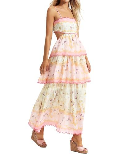 Zimmerman Dress, Birthday Dress Women, Tea Party Dress, Floral Slip Dress, Garden Party Dress, Floral Cami, Backless Maxi Dresses, Ruffle Hem Dress, Women Maxi