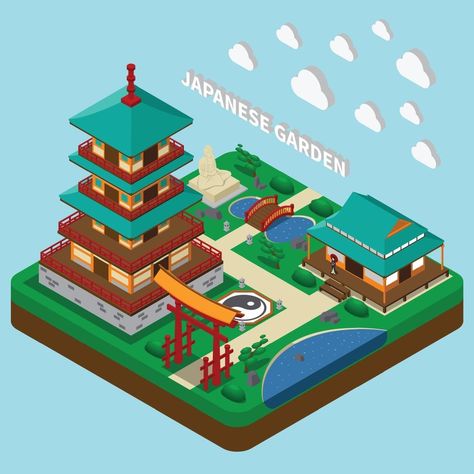 Japanese Roof Design, Minecraft Roof Design, Japanese Minecraft Builds, Minecraft Roof, Isometric House, Minecraft Barn, Minecraft Japanese House, Japanese Roof, Sharpie Drawings