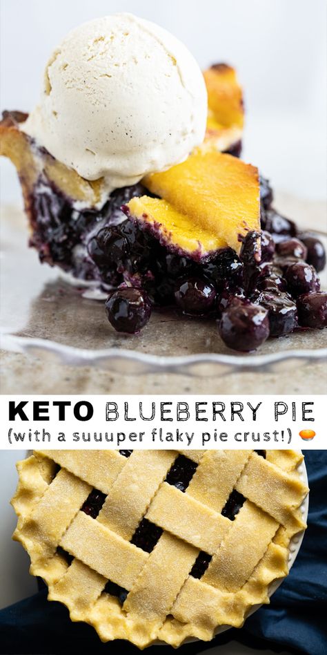 Soft Keto Foods, Keto Pie Filling, Keto Pie Crust Recipes, Sugar Free Blueberry Pie, Keto Blueberry Recipes, Keto Pie Recipes, Keto Blueberry Pie, Keto Bakes, Keto Pie Crust