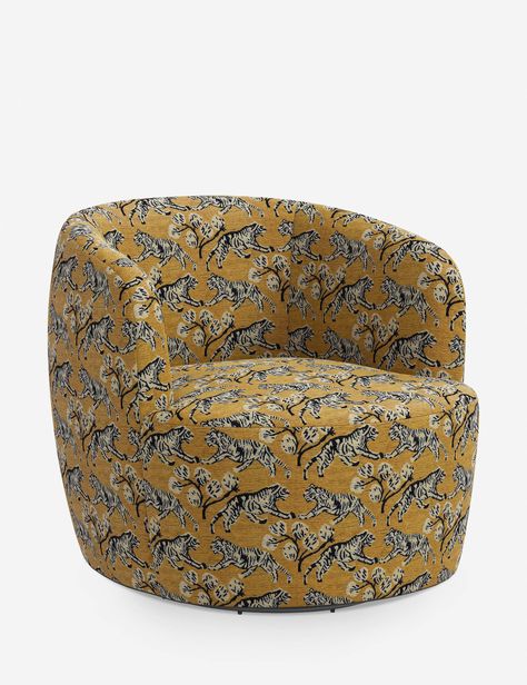 Rue Modern Swivel Accent Chair Sarah Sherman, Modern Swivel Chair, Sarah Sherman Samuel, Bright Living Room, Long Lumbar Pillow, Lulu And Georgia, Swivel Accent Chair, Modern Accent Chair, Outdoor Furniture Collections