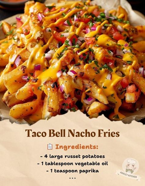 Ashley Recipes Taco Bell Nacho Fries, Nacho Fries, Movie Night Food, Night Recipes, Jamaican Food, Waffle Fries, Loaded Fries, Loaded Potato, Jamaican Recipes