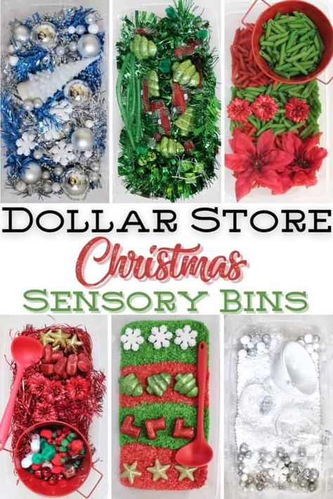 Flisat Table Activities Christmas, Christmas Sensory Bins For Preschool, Holiday Sensory Table, Christmas Sensory Bin Kindergarten, Holiday Sensory Bins For Toddlers, December Sensory Table Ideas, Polar Express Sensory Bin, Winter Sensory Bins For Toddlers, Christmas Table Activities For Preschool