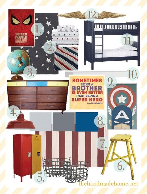 Superhero Bedroom, Big Boy Bedrooms, Superhero Room, Shared Room, Room Redo, Boy Bedroom, Big Boy Room, Boys Bedrooms, Toddler Room