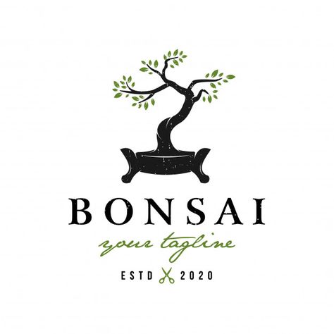 Bonsai Tree Logo Design, Poster Design App, Bonsai Logo, Bonsai Tips, Christmas Tree Logo, Logo Tree, Tree Template, Tree Logo Design, Adventure Logo