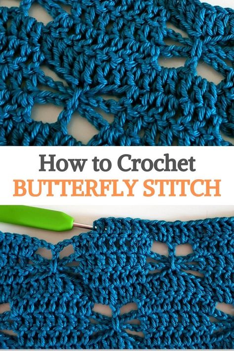 Crochet Blanket With Butterflies, Lace Butterfly Crochet, Crochet Butterfly Stitch Free Pattern, Crochet Butterfly Free Pattern Blanket, Complex Crochet Stitches, Crochet Butterfly Baby Blanket, Butterfly Crochet Blanket Pattern Free, Crochet Butterfly Blanket Pattern, Butterfly Blanket Crochet