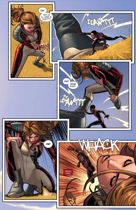 Spider-Man: Superhuman Strength Ant Man Comic, Spiderman Classic, Superhuman Strength, Ultimate Marvel, Comic Book Layout, Miles Morales Spiderman, Superhero Villains, Comic Book Pages, Spiderman Comic