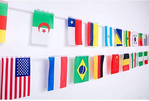 Flag Party Decorations, Classroom Garden, Events Decorations, World Flags, Countries And Flags, National Flags, International Flags, Social Studies Classroom, History Classroom