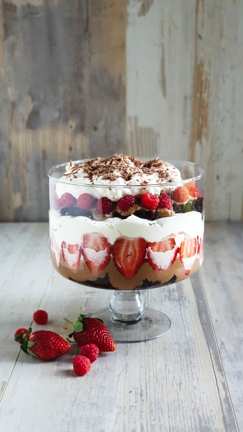 Hot Chocolate Trifle – The Tocka Blog Leftover Chocolate Cake, Fruit Trifle, So Exhausted, Chocolate Trifle, Chocolate Custard, Easy Chocolate Cake, Mexican Hot Chocolate, Home Schooling, Chocolate Shavings