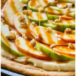 Fruit Pizza | Sally's Baking Addiction Apple Dessert Pizza, Pumpkin Cookies With Cream Cheese, Fruit Pizza Frosting, Caramel Cream Cheese Frosting, Fruit Pizza Bar, Fruit Pizza Designs, Fruit Pizza Crust, Fruit Pizza Sugar Cookie Recipe, Healthy Apple Desserts