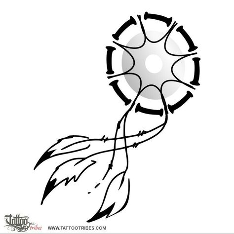 Chippewa Tattoo, Stylized Tattoo, Dreamcatcher Tattoo Design, Tribe Symbols, Polynesian Tattoo Design, Protection Tattoo, Dream Catcher Tattoo Design, Feather Tattoo Design, Native American Symbols