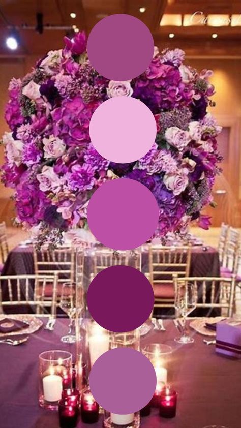 Pink And Purple Tea Party, Purple Tea Party, 60 Birthday Party Ideas, Birthday Party Ideas Pink, Pink Theme Party, Pink Party Theme, Purple Tea, Magenta Wedding, 60 Birthday