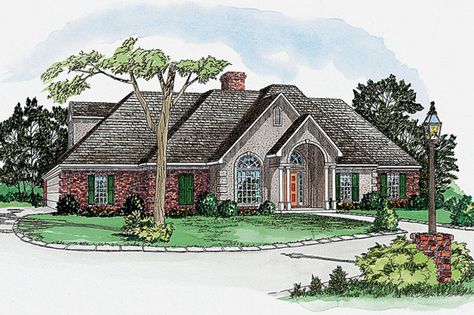 Plan #16-149 - Houseplans.com 4 Bedroom Ranch House Plans, Compact House Plans, European House Plans, Compact House, European House Plan, Ranch House Plan, European Home, Electrical Layout, Floor Plan Drawing