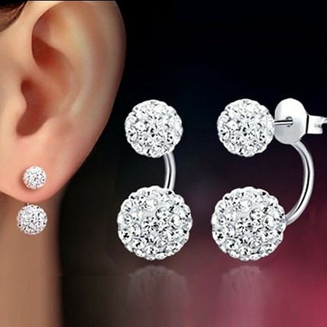 Shiny Earrings, Wedding Party Jewelry, Long Drop Earrings, Discount Jewelry, Birthday Jewelry Gift, Ear Cuffs, Crystal Stud Earrings, Jewelry Party, Silver Earrings Studs