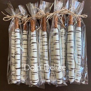 Woodland Theme Desserts, Woodland Dessert Table, Woodland Themed Party, Chocolate Pretzel Rods, Neverland Party, Woodland Party Theme, Woodland Theme Baby, Woodland Wonderland, Forest Baby Showers