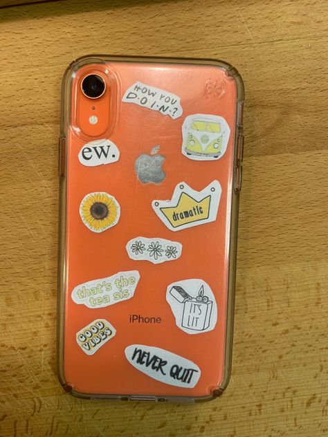 I was excited to do this because not many people have a coral phone. Iphone Case With Stickers, Coral Aesthetic, Diy Cases, Aesthetic Tech, Tumblr Phone Case, Apple Iphone Accessories, Diy Case, Iphone Obsession, Case Ideas