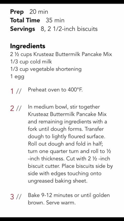 Krusteaz Buttermilk Biscuits (from pancake mix) Biscuits Made From Pancake Batter, Krusteaz Recipes Muffins, Biscuits From Pancake Mix Baking, Pancake Biscuits, Krusteaz Biscuits, Pancake Mix Biscuits, Mayonaise Biscuits, Krusteaz Pancake Mix Recipes, Lentil Dinner Recipes