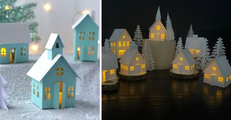 Villaggio natalizio fai da te di carta. La casa deve rispecchiare un regno di gioia e armonia, soprattutto a Natale. Le decorazioni create con la carta sono Diy Christmas, Flower Art, Christmas Diy, Flowers, Christmas, Art