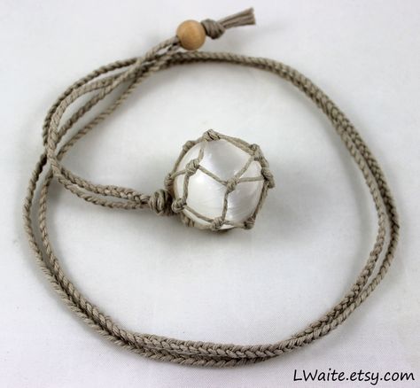 Crystal Jewelry Ideas, Knots Jewelry, Creative Origami, Marble Necklace, Lace Crafts, Shell Crafts Diy, Burlap Lace, Selenite Crystal, Healing Necklace