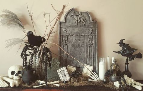 Indoor Tombstone Decor, Indoor Cemetery Halloween, Black White Halloween, Grave Yard, Halloween Party Dinner, Halloween Tombstones, Party 2023, Haunted Forest, White Halloween