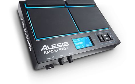 Alesis SamplePad 4 Electronic Drum Pad, Led Bleu, Drum Pad, Native Instruments, Electronic Drums, Percussion Instruments, Music Store, Music Centers, Drum Set