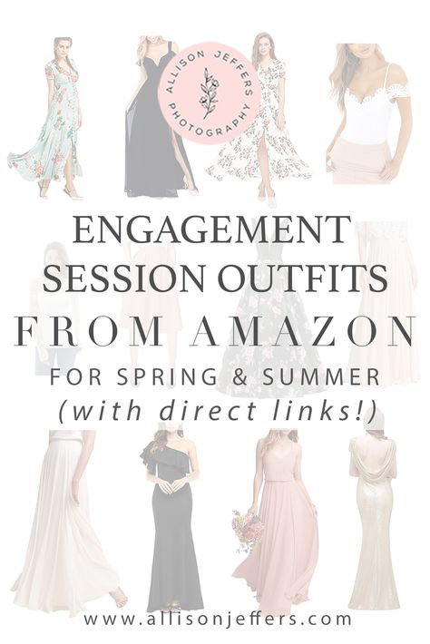 What to wear for your engagement session Amazon Fashion What To Wear To Engagement Pictures, What To Wear For Fall Engagement Photos Plus Size, Engagement Pictures Dress, May Engagement Pictures Outfits, What To Wear For Engagement Photos, Beach Engagment Picture Outfits, Tips For Engagement Pictures, What To Wear Engagement Photos, Engagment Photo Spring Outfits