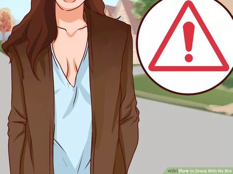 Image titled Dress With No Bra Step 17 No Bra Outfits Summer, Be Uncomfortable, Without Bra, Bra Dress, Bra Styles, Body Shape, Body Shapes, Capsule Wardrobe, The Way