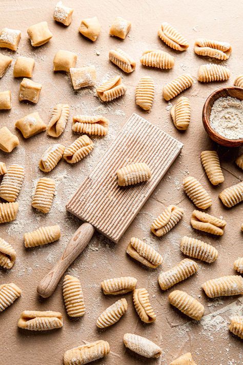 Homemade Cavatelli Pasta (Vegan) | NattEats    #cavatelli #homemadepasta #veganpastadough #homemadepastadough Homemade Cavatelli, Cavatelli Recipe, Cavatelli Pasta, Homemade Pasta Dough, Pasta Flour, Tomato Pasta Sauce, Pasta Salad Recipe, Pasta Dough, Pasta Shapes