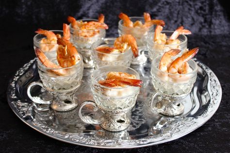 Gothic Dinner Party - Prawn with Green Olive Aioli Hannibal Dinner, Hannibal Food, Masquerade Dinner, Gothic Dinner Party, Gothic Food, Chic Party Ideas, Gothic Dinner, Goth Theme, Goddess Party