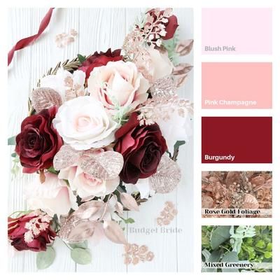 Barn Wedding Colors, 2 Bridesmaids, Groomsmen Buttonholes, Wedding Color Schemes Spring, Wedding Theme Color Schemes, Spring Wedding Color Palette, Wedding Color Pallet, Cheap Wedding Flowers, Red Bouquet Wedding