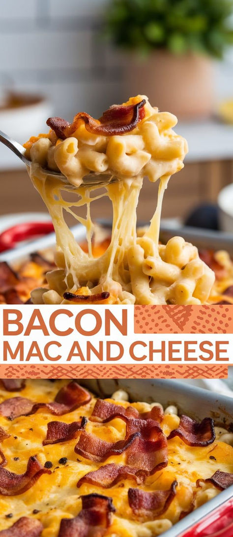 Bacon Mac and Cheese – Skip the dishes with this one-pot bacon mac and cheese! Creamy, cheesy goodness meets crispy bacon in a single pot for a cozy, satisfying meal. Mac And Cheese Recipe Bacon, Bacon Mac And Cheese Recipe Crockpot, Bacon Mac And Cheese Recipe Baked, Chicken Bacon Mac And Cheese, Mac N Cheese With Bacon, Mac And Cheese Bacon, Bacon Mac And Cheese Recipe, Mac N Cheese Crockpot, Bacon Mac N Cheese