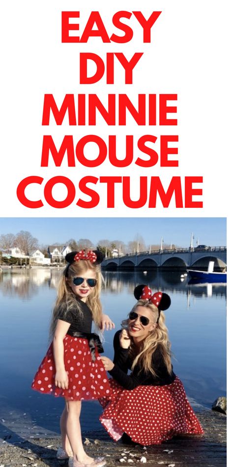 DIY Minnie Mouse Costume for Halloween - Looking for some Halloween costumes? Here's an easy DIY Minnie Mouse. Diy Minnie Mouse Costume, Minnie Mouse Costume Toddler, Minnie Mouse Costume Diy, Minnie Mouse Disneybound, Minnie Mouse Halloween Costume, Minnie Costume, Easy Halloween Costume, Minnie Mouse Costume, Disney Free