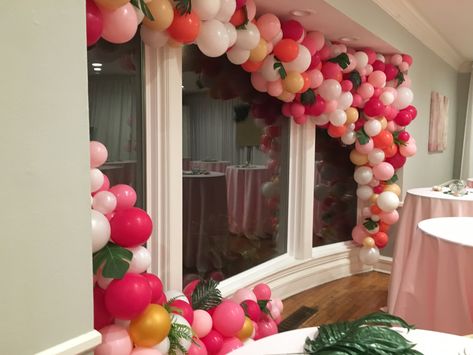 Garland Around Window, Balloon Structures, Window Garland, Balloon Garland, First Birthdays, Ivy, Berry, Balloons, Birthday Party