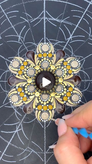 Dot Mandala Tools & Tutorials on Instagram: "Beaded antique brooch inspiration for the center flower. ✨ I love how detailed you can get with dots. The brushes come next… 🎨 
.
Visit The Dotting Center for dotting tools, supplies, and tutorials. 😊 
.
.
.
#dotmandala #mandala #dotmandalas #dotting #dottingart #dottingarts #art #acrylicpainting #acrylicart #mandalas #meditativeart #decoart #dotpainting #dotpaintings #dottilism" Mandala Tools, Dot Mandala, Antique Brooches, Dot Painting, Acrylic Art, Mandala Art, Acrylic Painting, Meditation, Dots